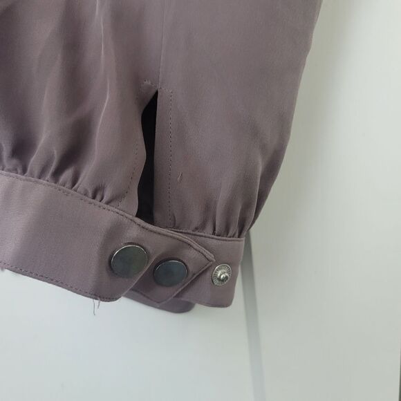 Bebe 100% silk cropped mauve jumpsuit, xs - Picture 7 of 11